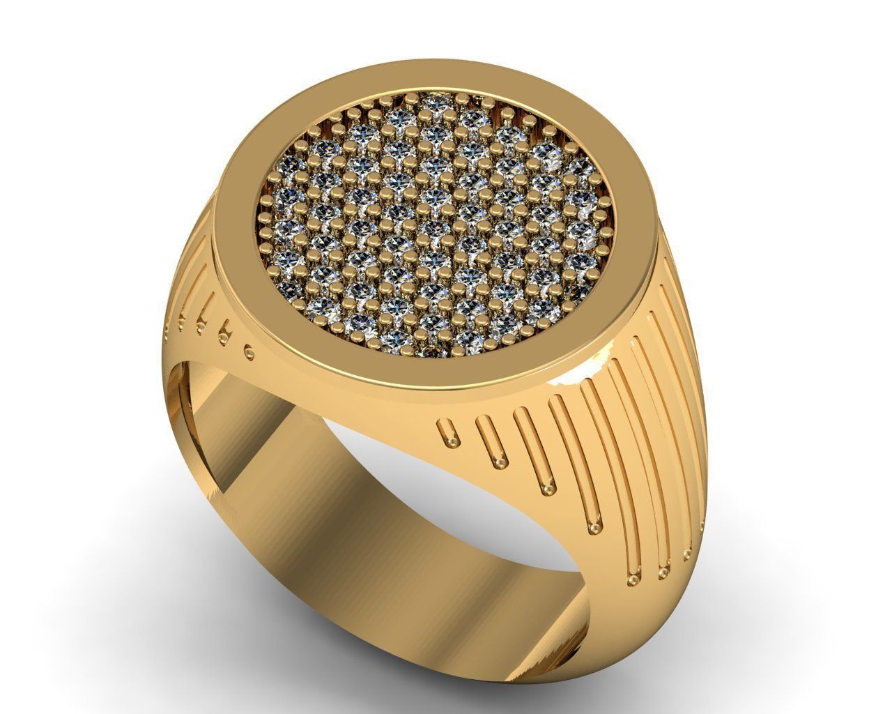  ELEGANT ROUND GENTS RING 3D print model_1