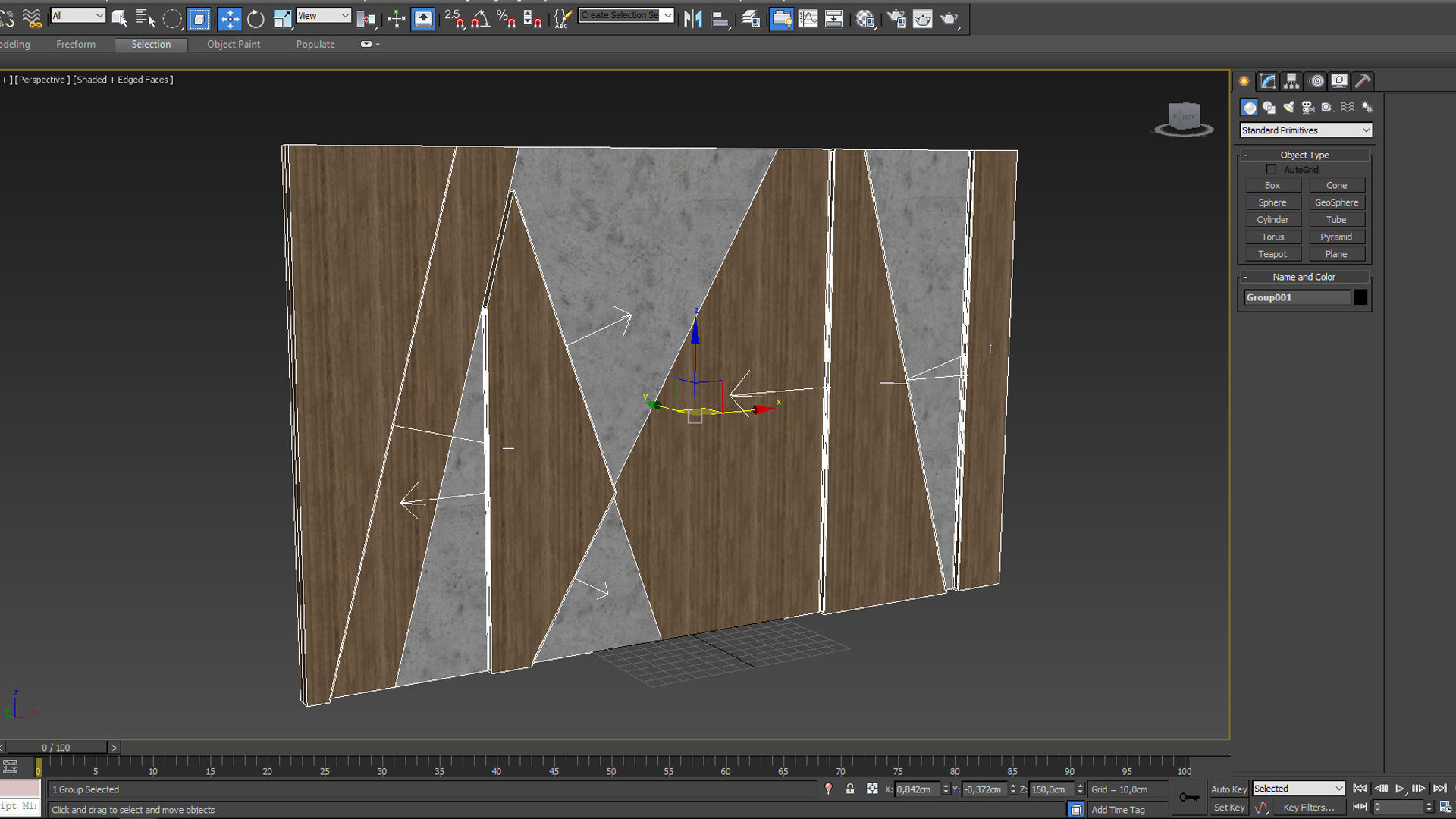 Wall Panel 45 3D model_4