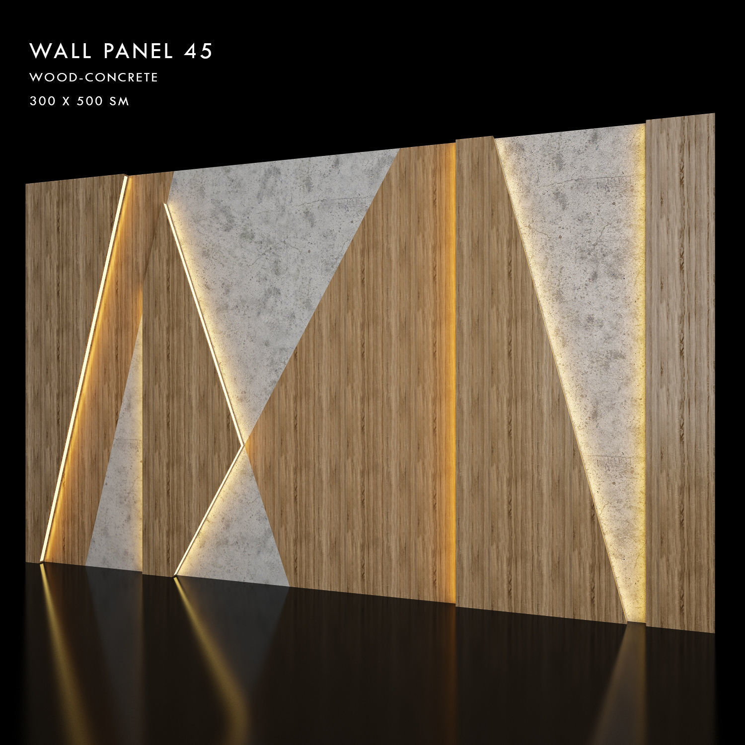 Wall Panel 45 3D model_8