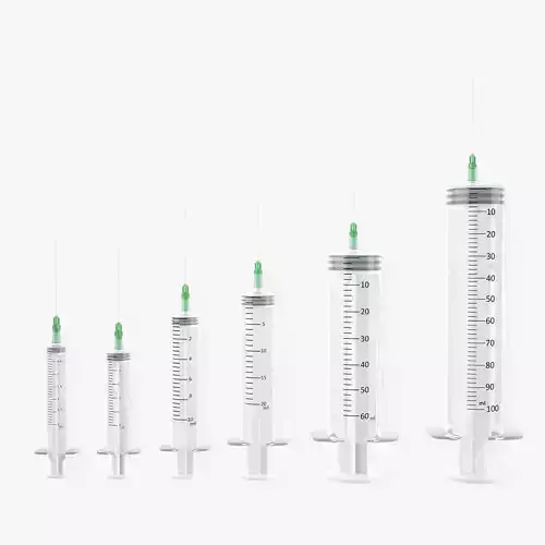 Disposable Syringe Set 3D model
