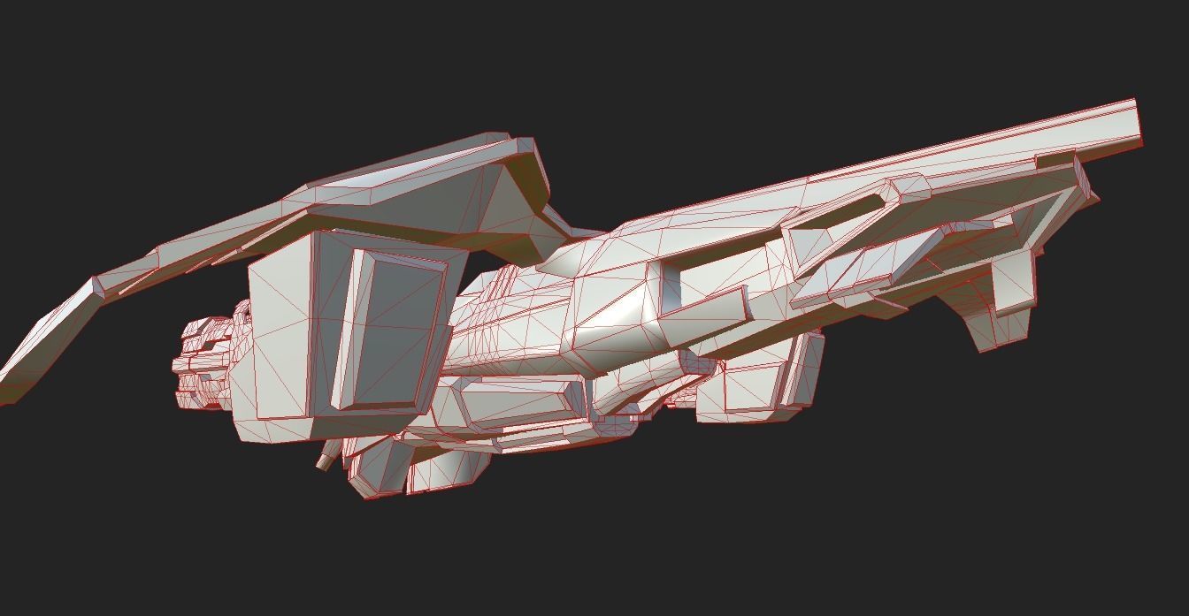 SCI FI WAR FIGHTER Low-poly 3D model_20