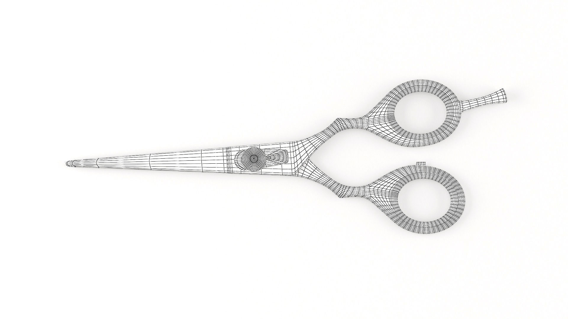 Scissors pair of 3D model_8
