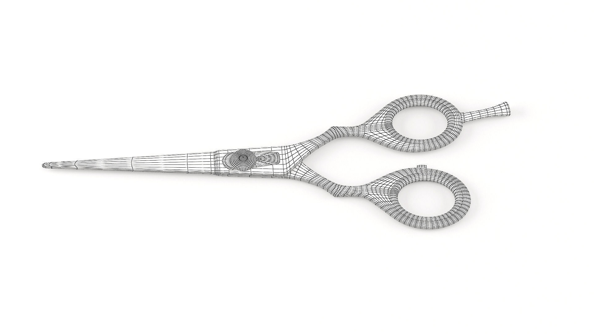 Scissors pair of 3D model_9