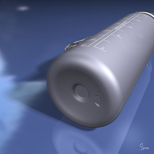 Reusable Plastic Water Bottle 3D model 5