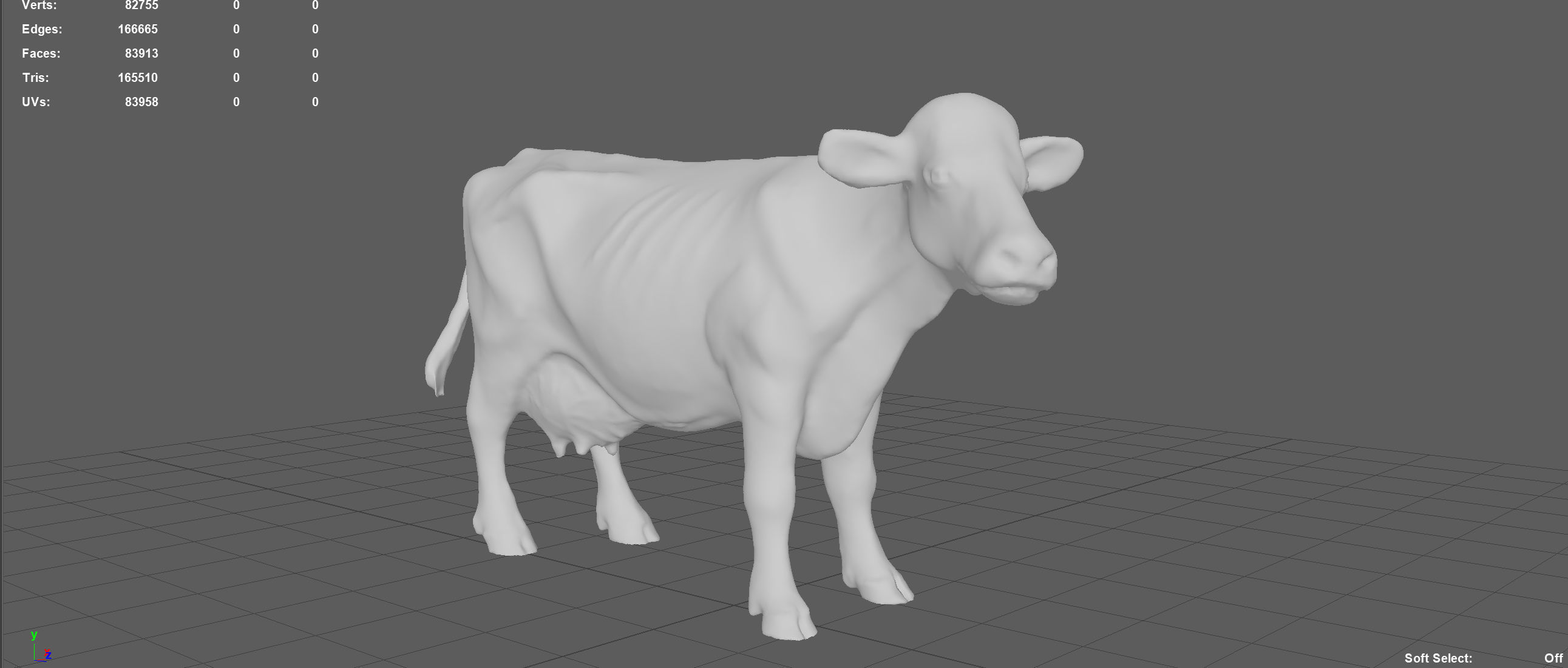 REALISTIC COW Low-poly 3D model_5