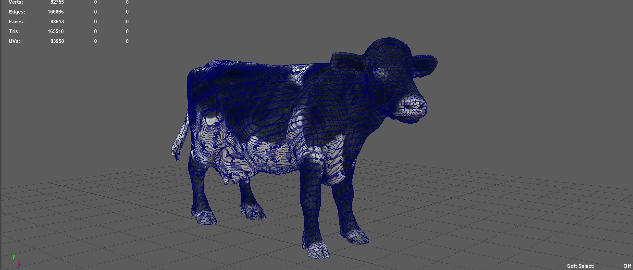REALISTIC COW Low-poly 3D model_6