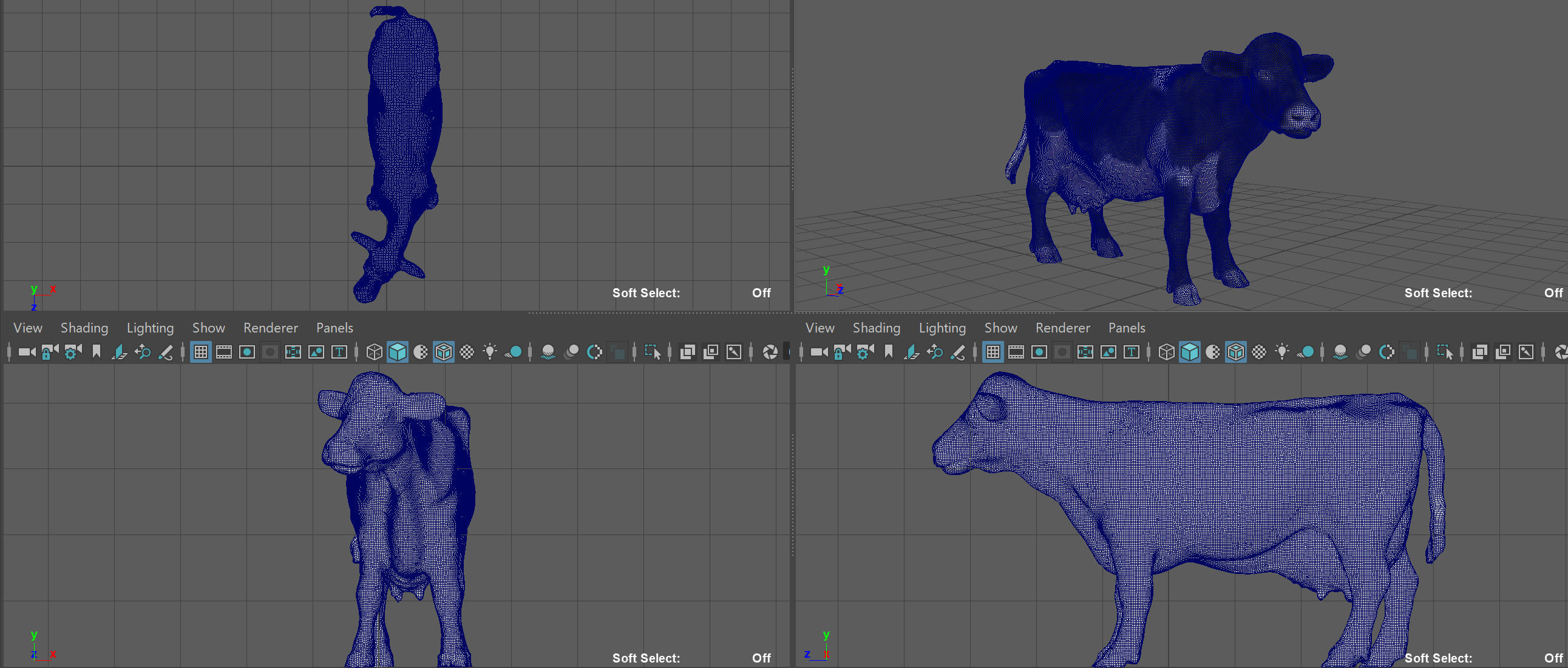 REALISTIC COW Low-poly 3D model_9