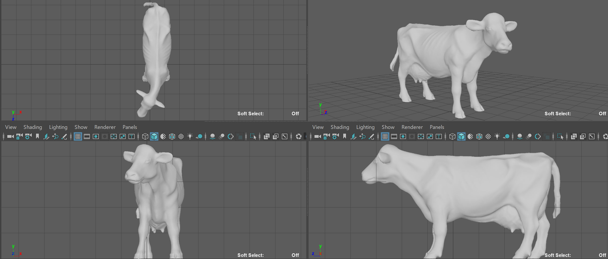 REALISTIC COW Low-poly 3D model_8