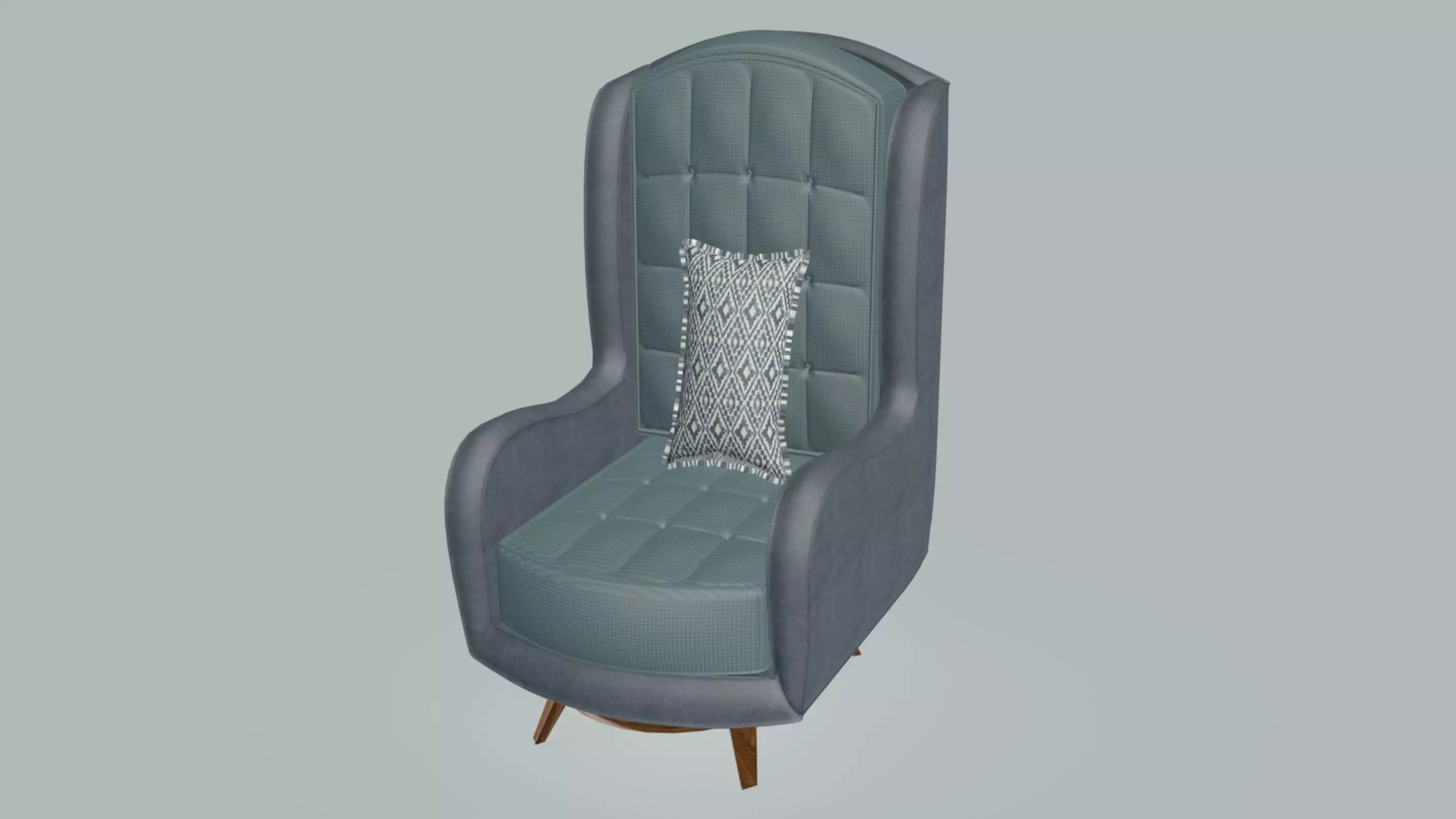 Smooth Chesterfield Armchair 3D model
