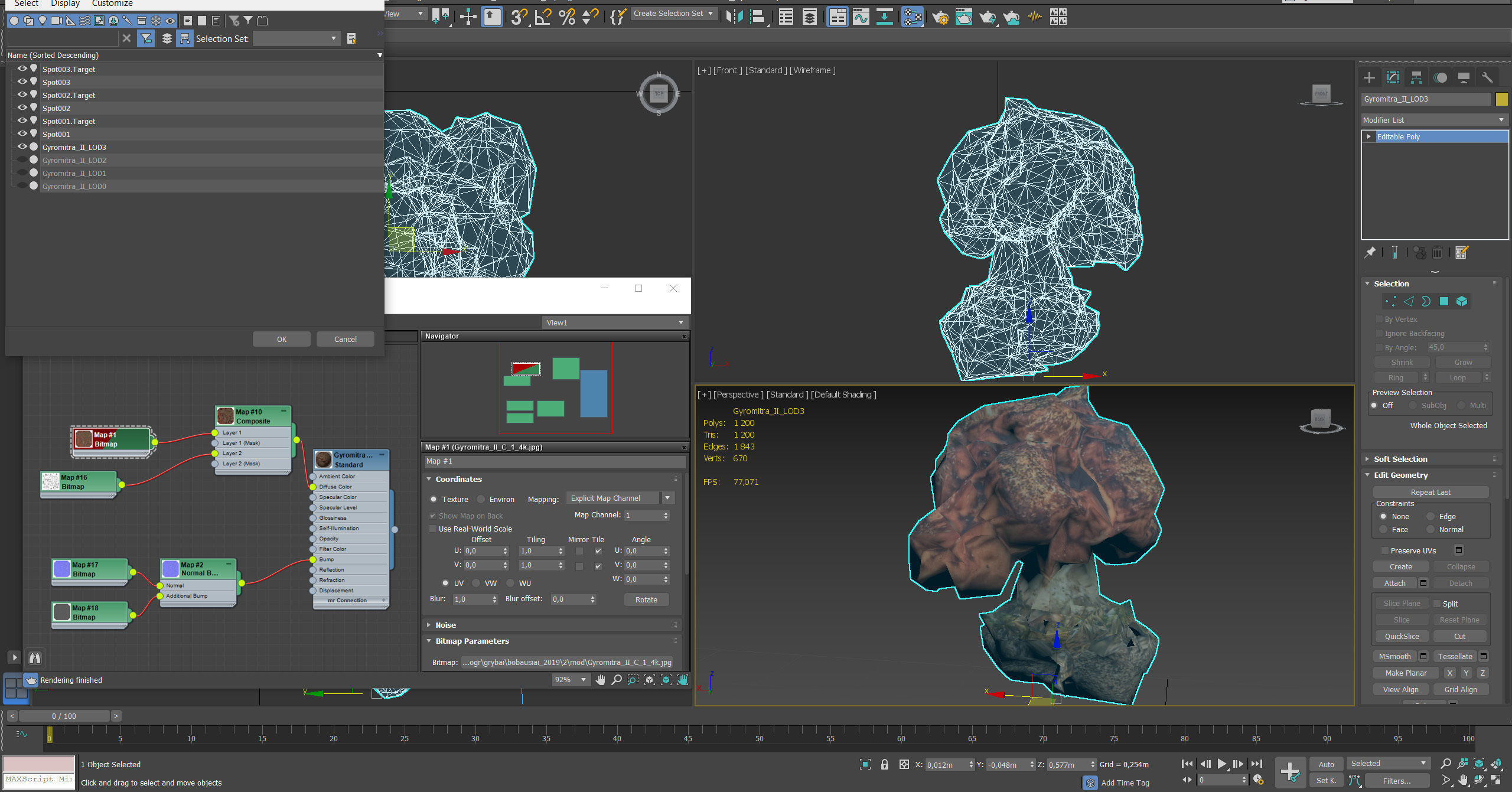 Gyromitra brain mushroom  lorchel  fausse morille 3D model 3D model_57