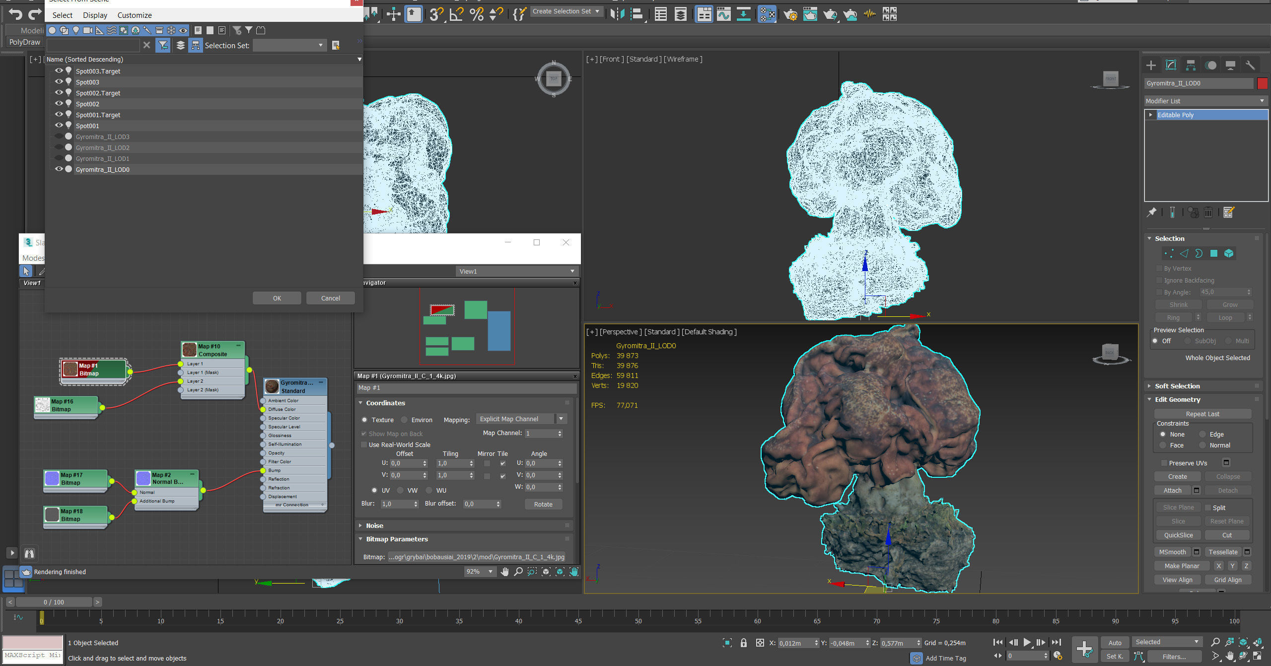 Gyromitra brain mushroom  lorchel  fausse morille 3D model 3D model_60