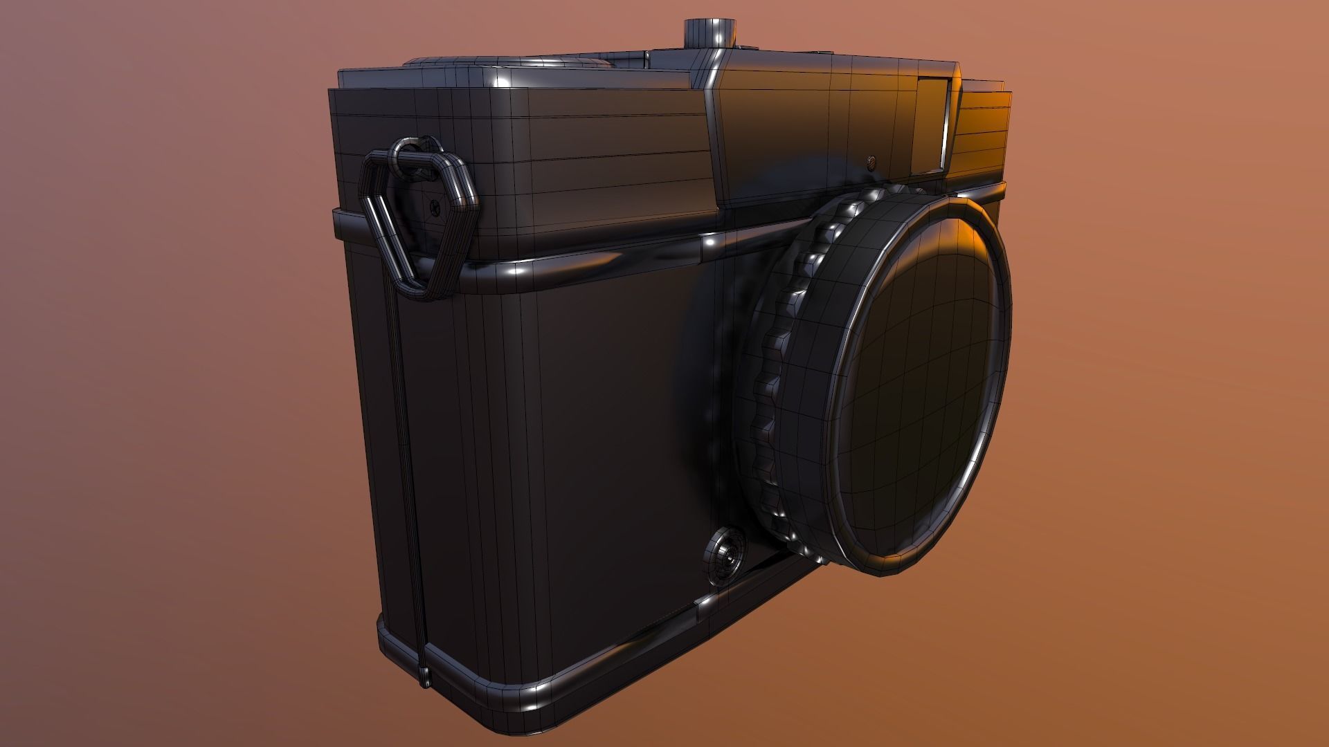 OLYMPUS - PEN EE2 Low-poly 3D model_4