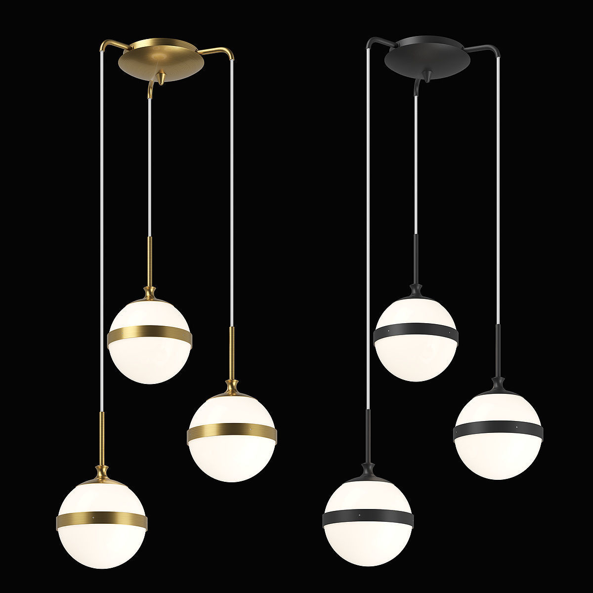 81313x Globo Lightstar Chandelier 3D model_1