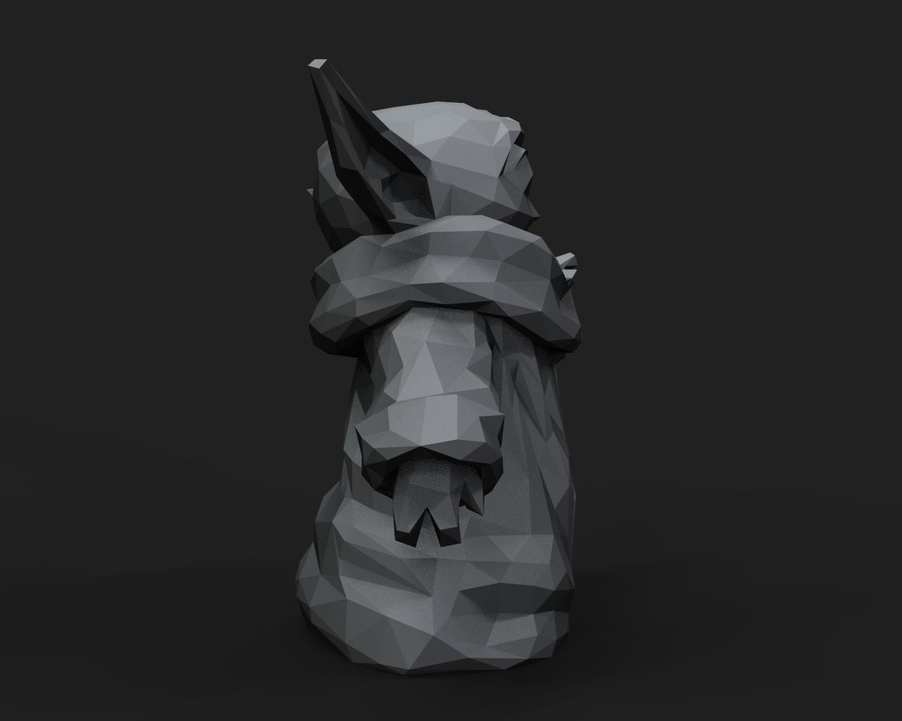 Baby Yoda Low Poly 3D print model_12
