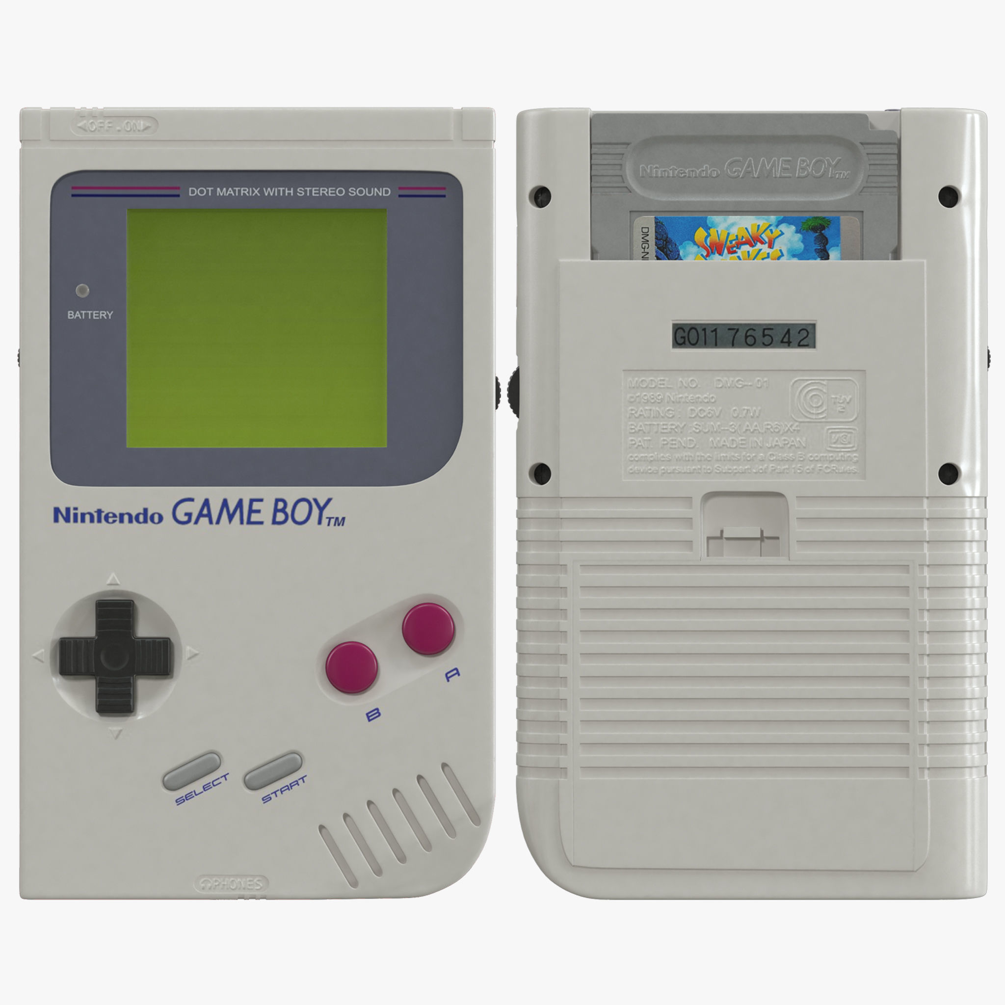Nintendo Game Boy 3D model_12