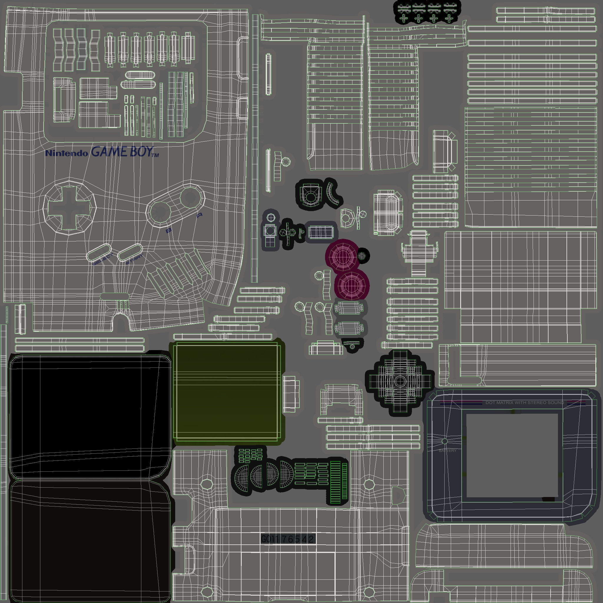 Nintendo Game Boy 3D model_50