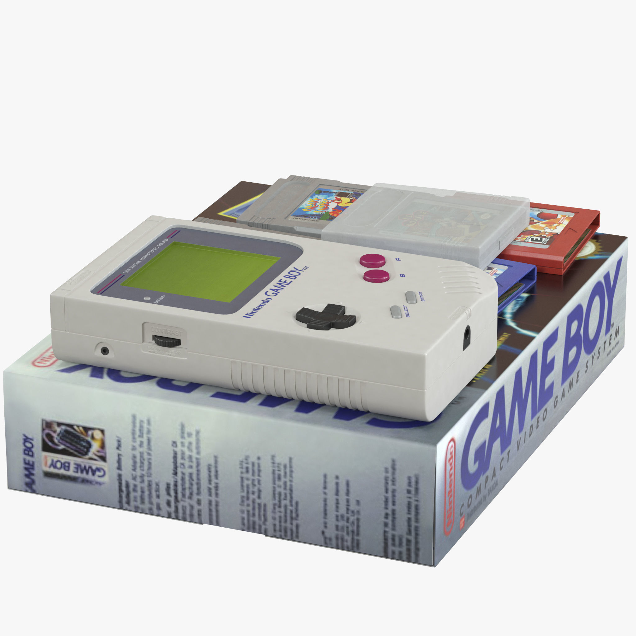 Nintendo Game Boy 3D model_8