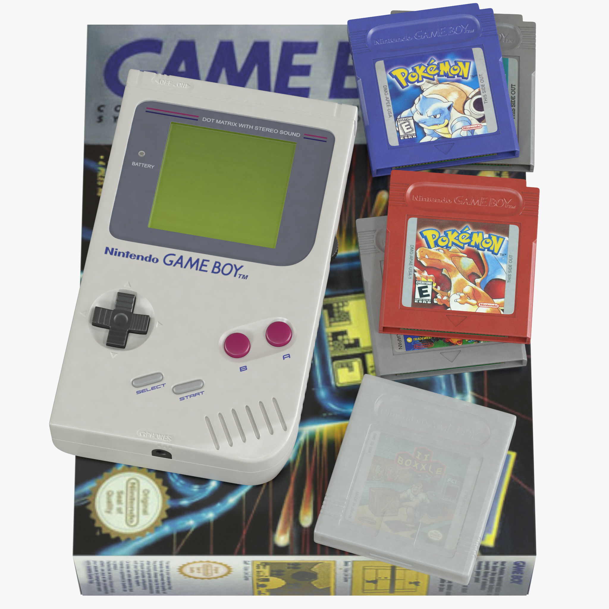Nintendo Game Boy 3D model_4