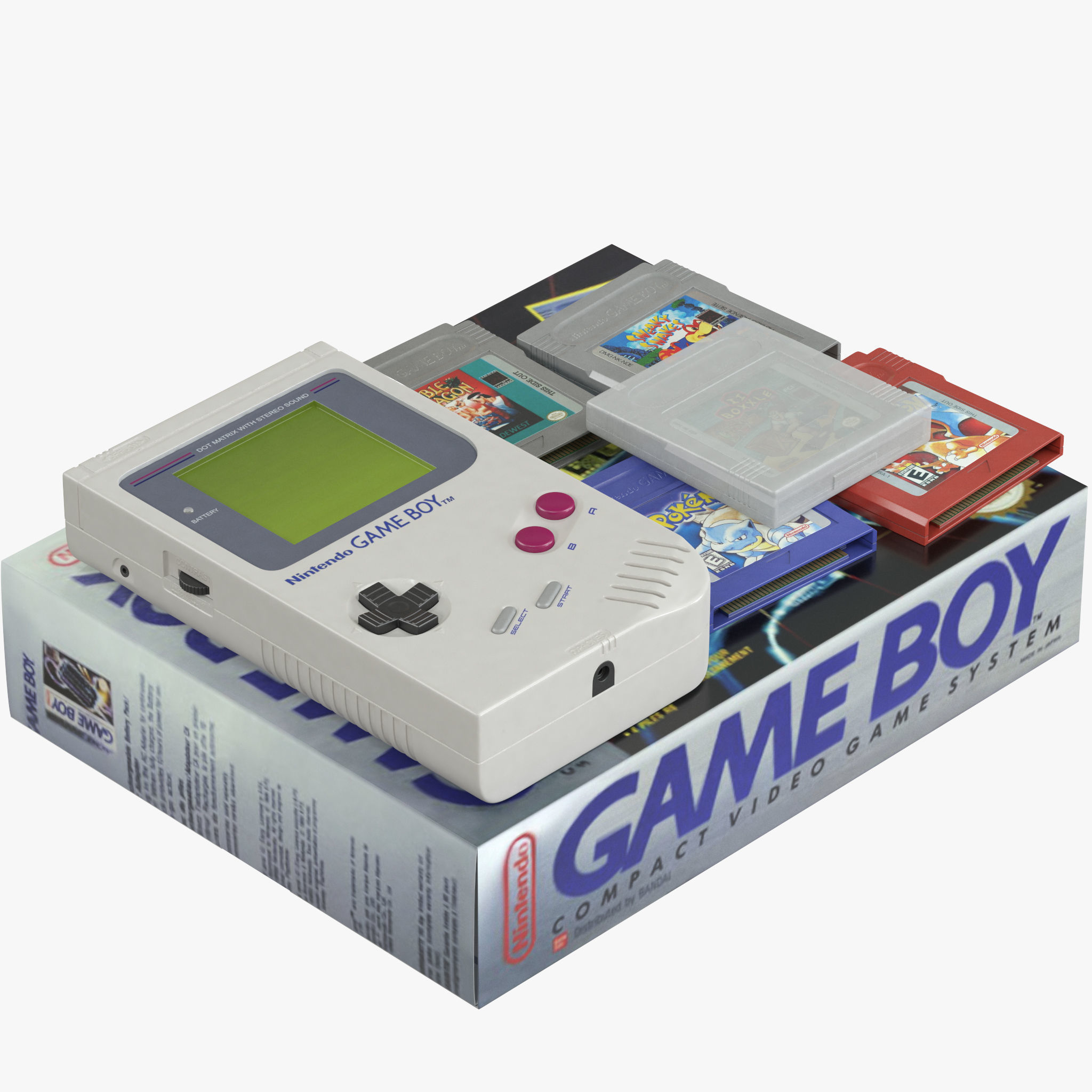 Nintendo Game Boy 3D model_6