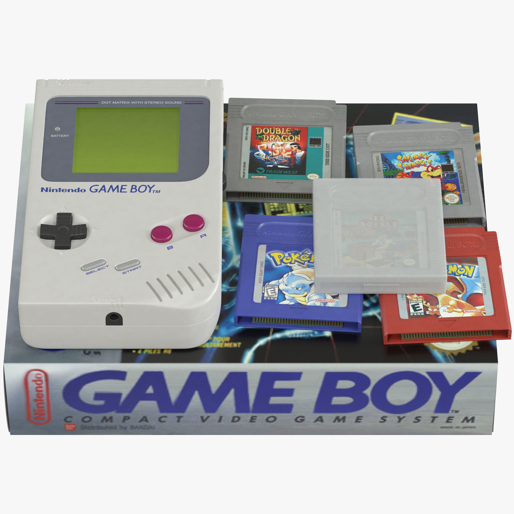 Nintendo Game Boy 3D model_2