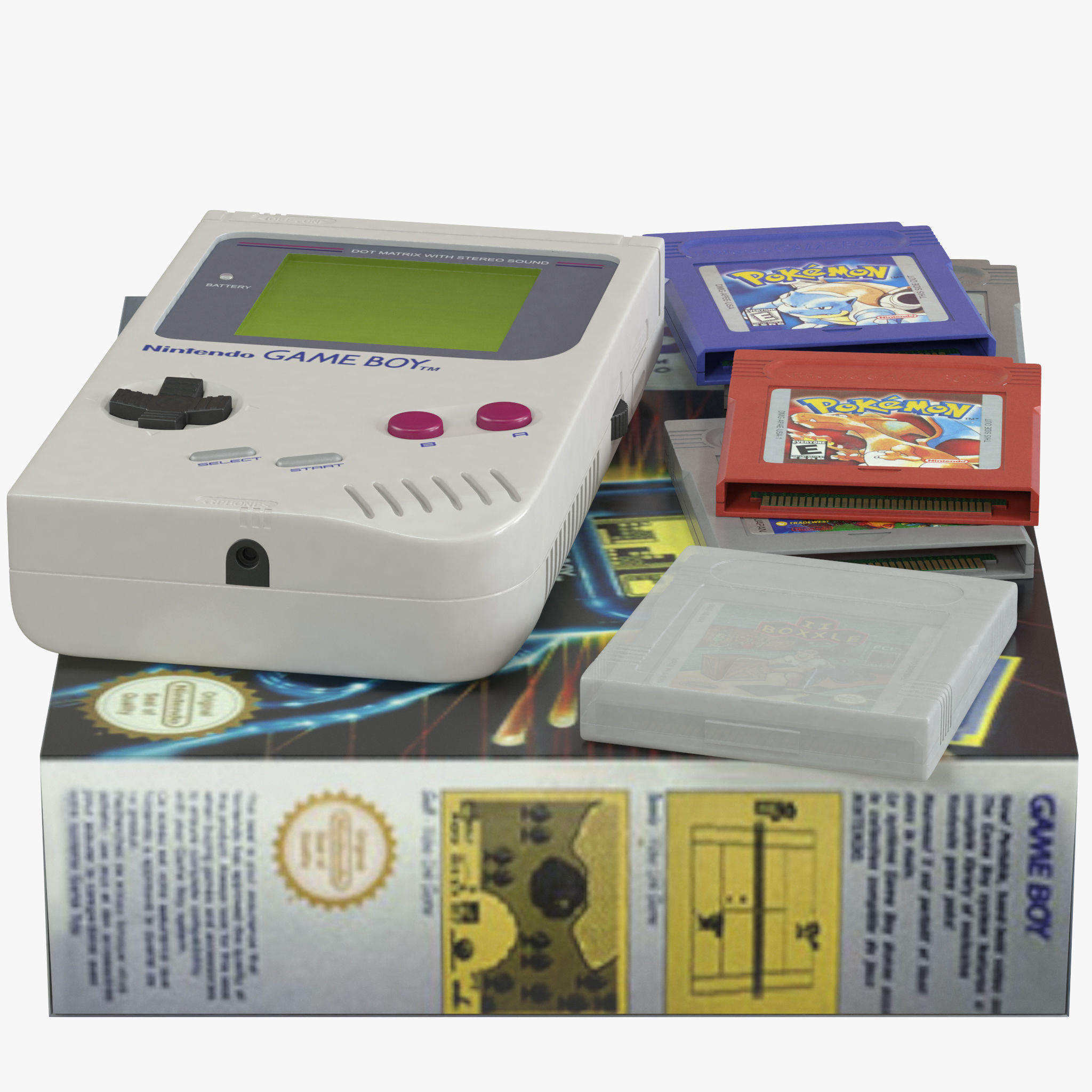 Nintendo Game Boy 3D model_7
