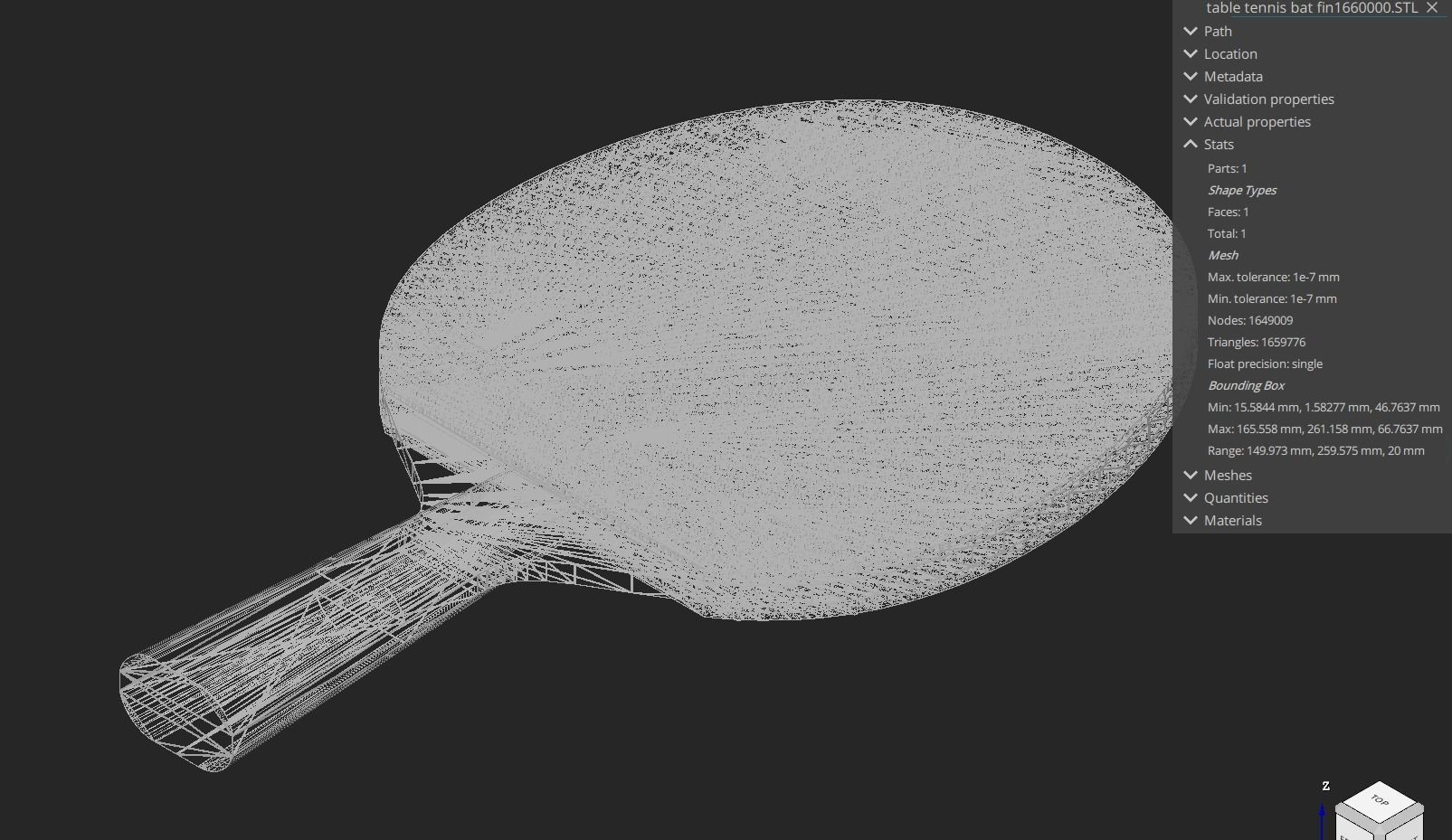 Ping Pong Paddle Low-poly 3D model_6