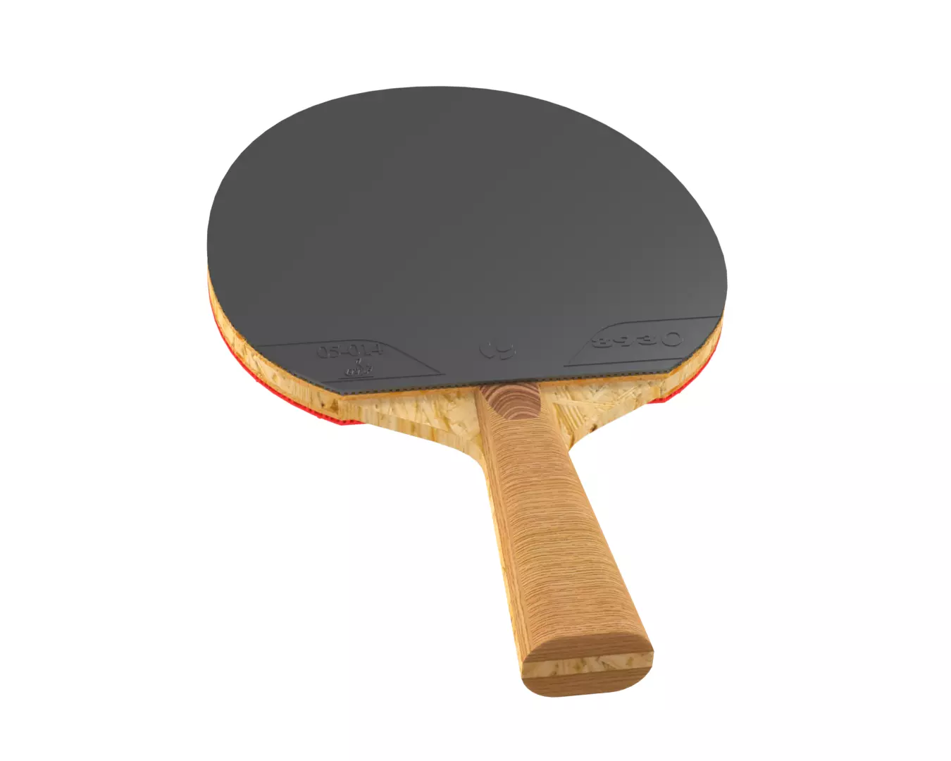 Ping Pong Paddle Low-poly 3D model_0