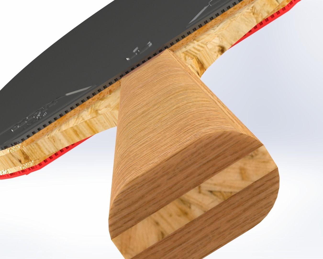 Ping Pong Paddle Low-poly 3D model_2