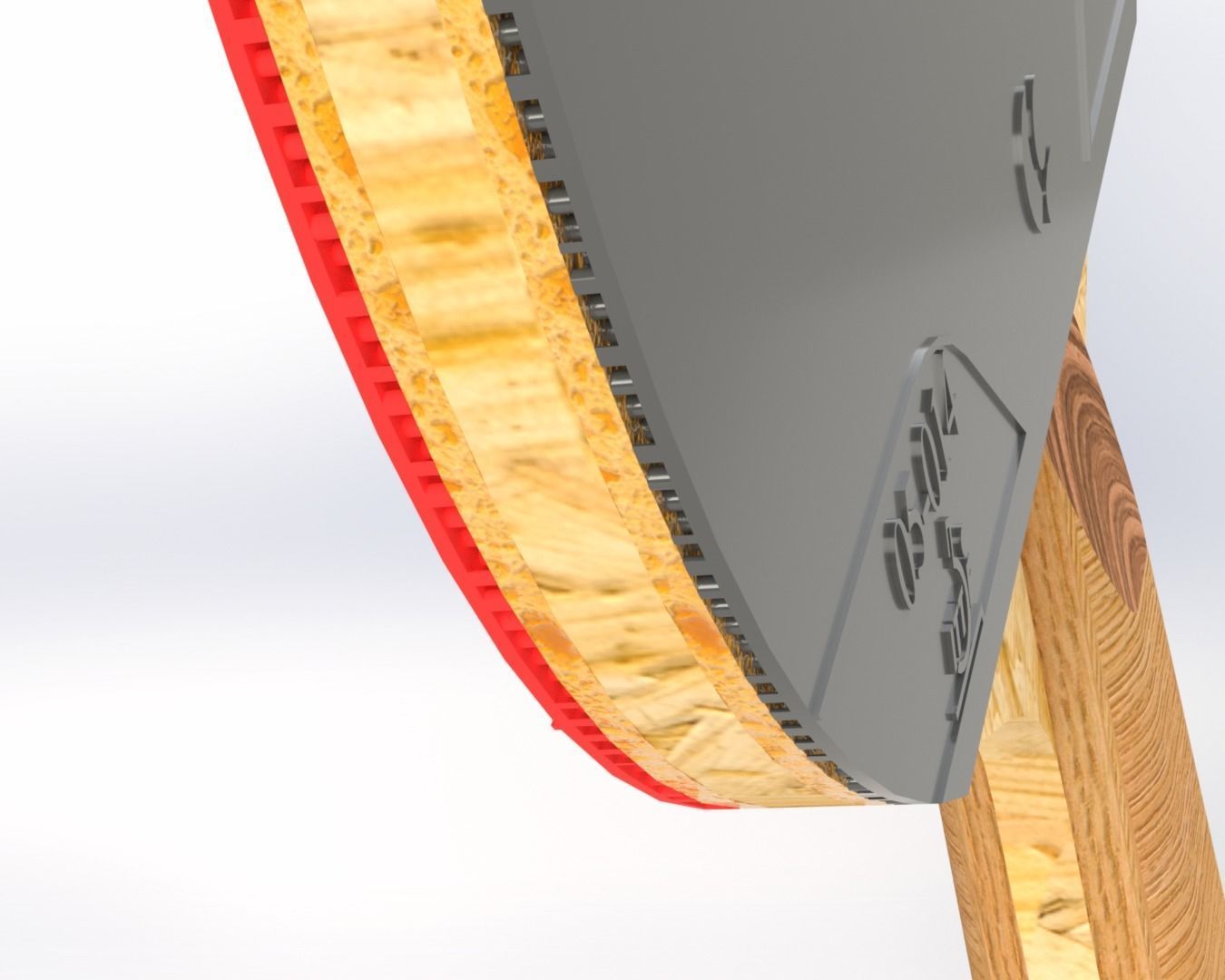 Ping Pong Paddle Low-poly 3D model_3