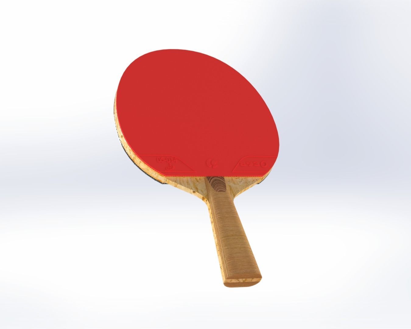 Ping Pong Paddle Low-poly 3D model_8