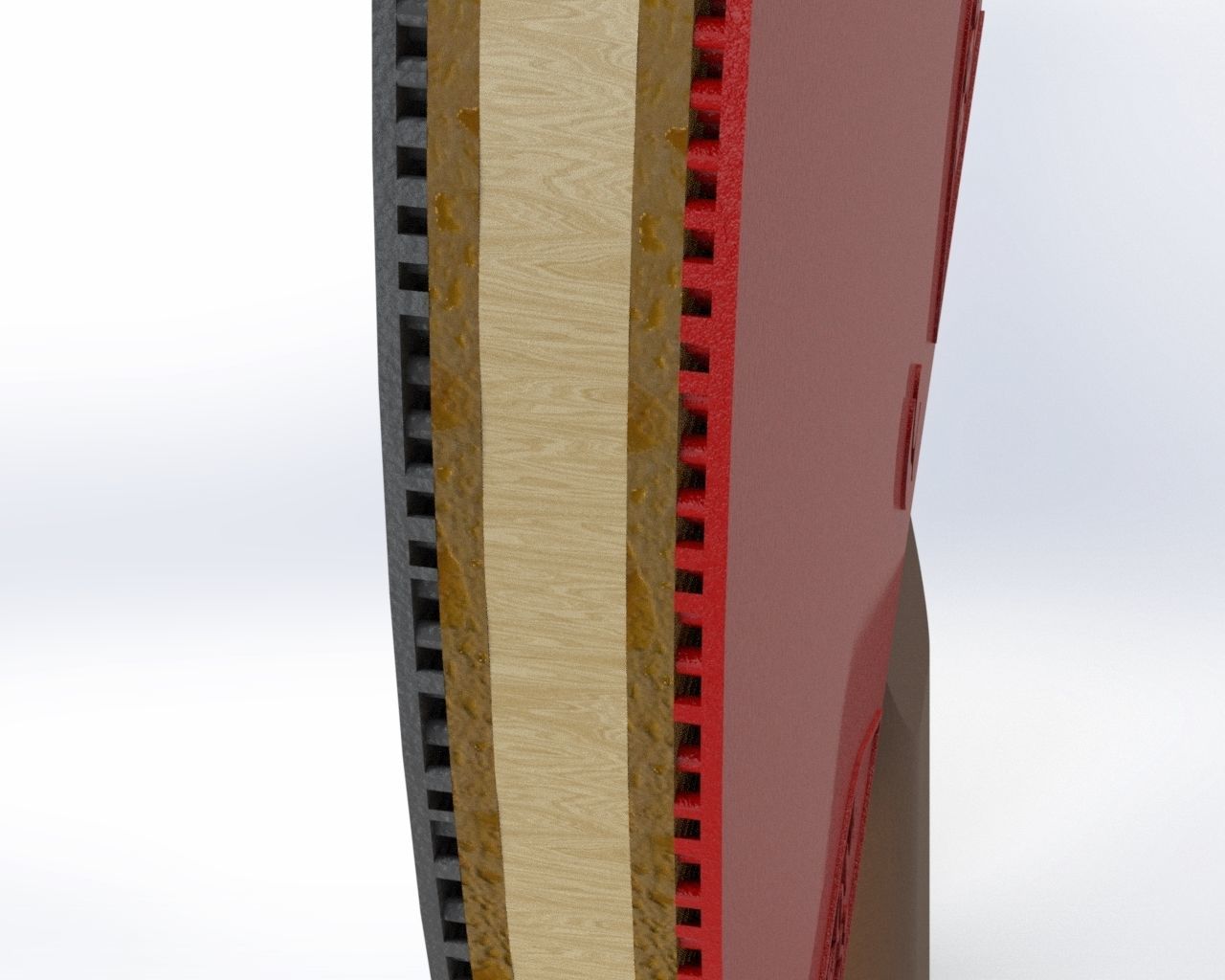 Ping Pong Paddle Low-poly 3D model_1