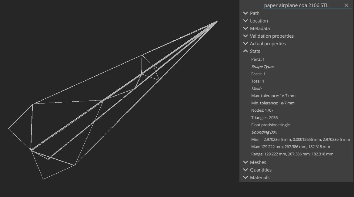 paper airplane Low-poly 3D model_9