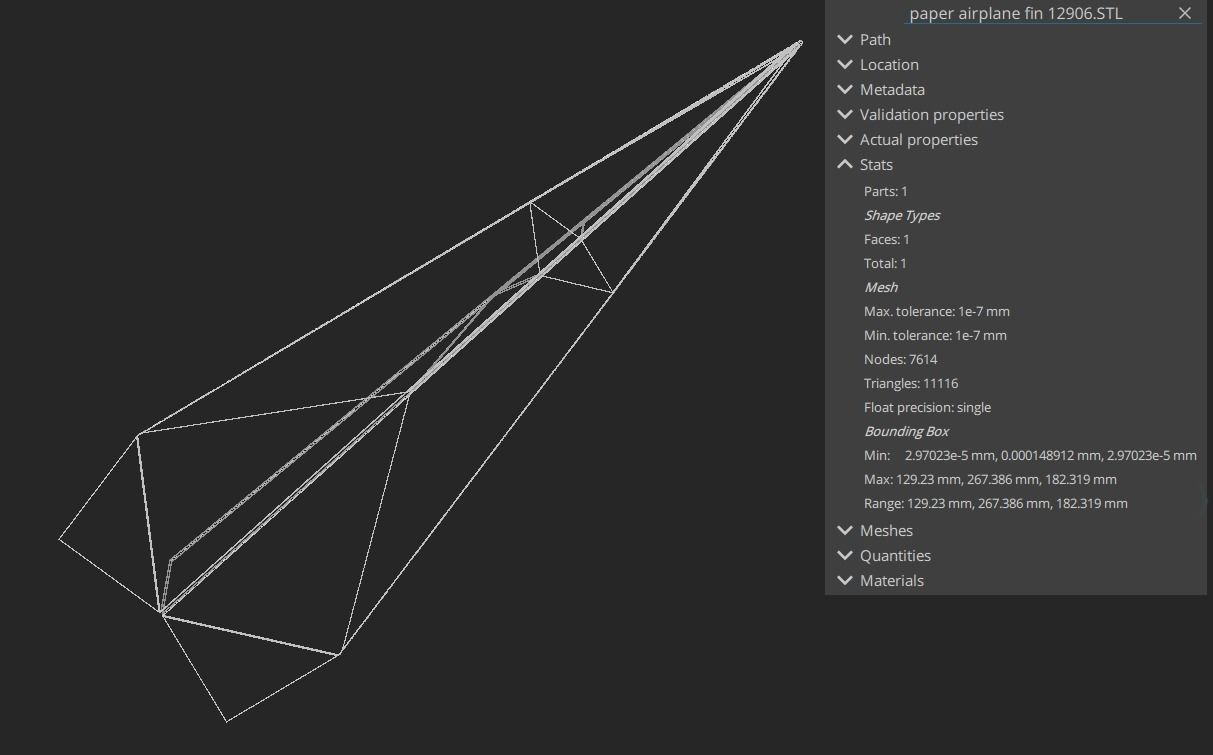 paper airplane Low-poly 3D model_8