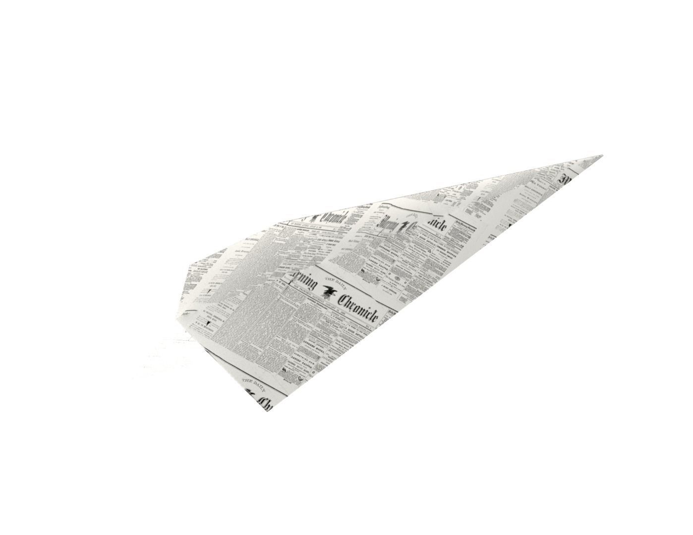 paper airplane Low-poly 3D model_5