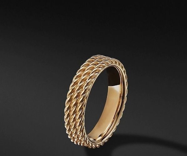 David Yurman Rope Band Rings in Us Size 3D print model
