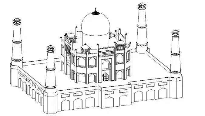 TAJ MAHAL REVIT MODEL 3D model