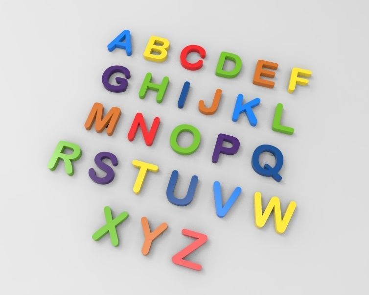 A-Z Alphabets alphabet 3D print model_19