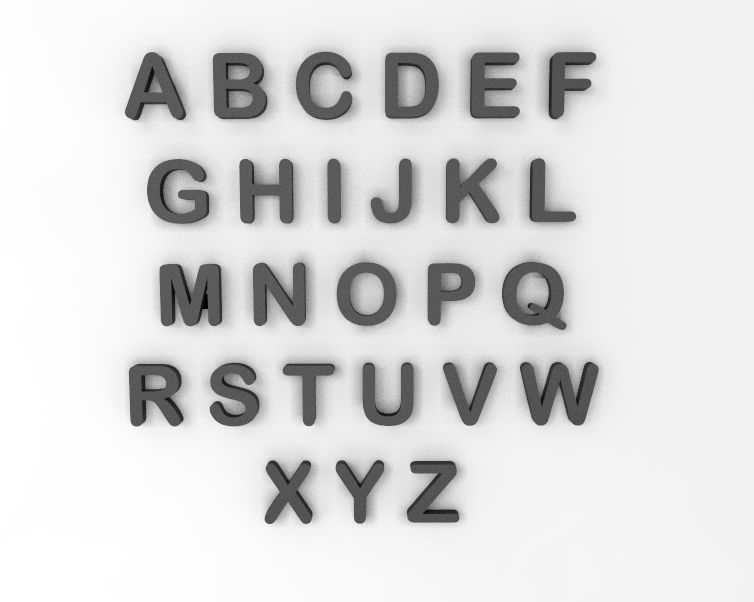 A-Z Alphabets alphabet 3D print model_11