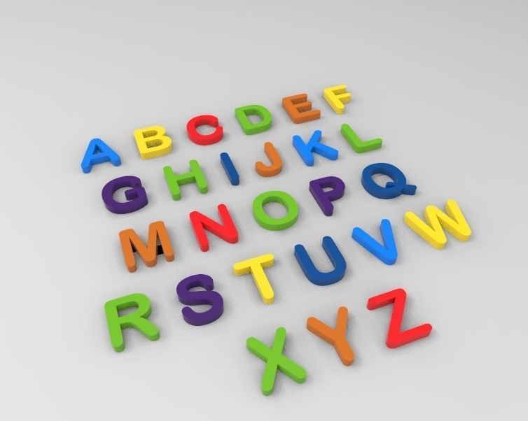 A-Z Alphabets alphabet 3D print model_14