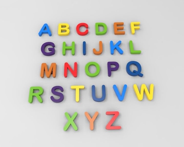 A-Z Alphabets alphabet 3D print model_20