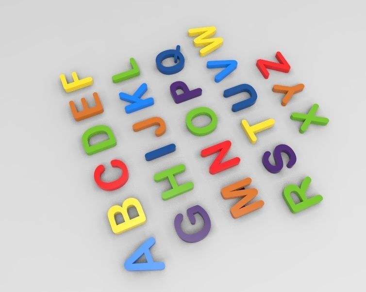 A-Z Alphabets alphabet 3D print model_16