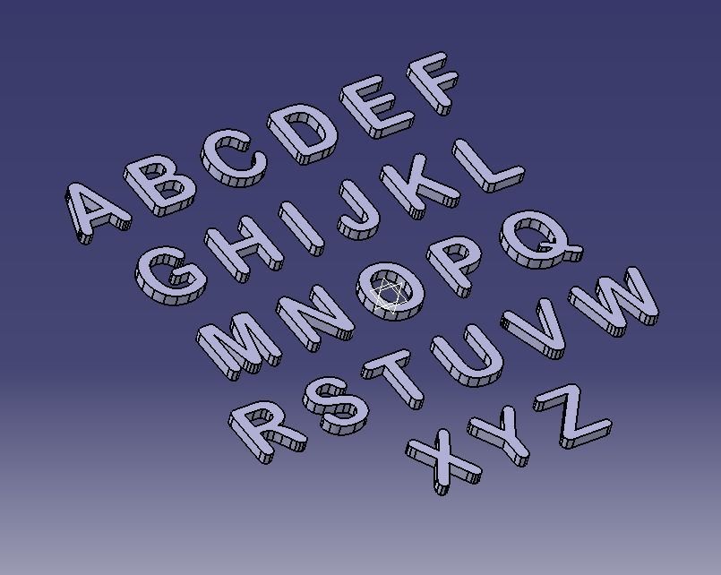 A-Z Alphabets alphabet 3D print model_2