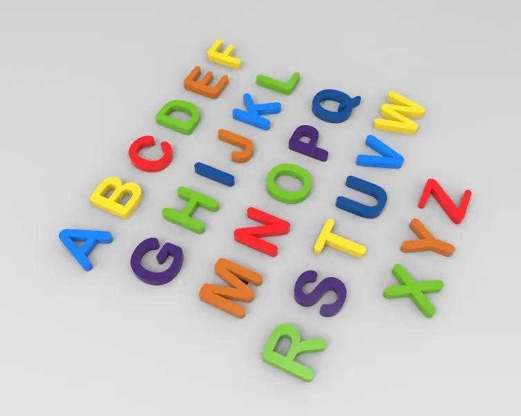A-Z Alphabets alphabet 3D print model_0