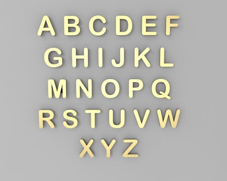 A-Z Alphabets alphabet 3D print model_12