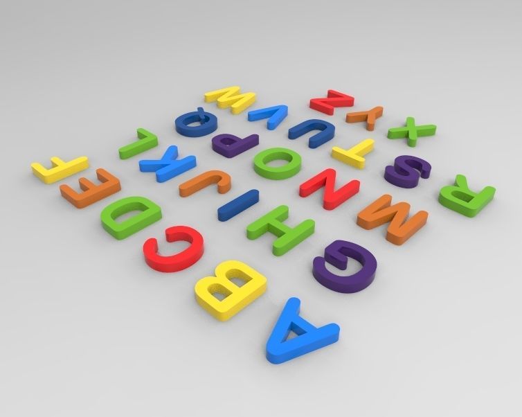 A-Z Alphabets alphabet 3D print model_17