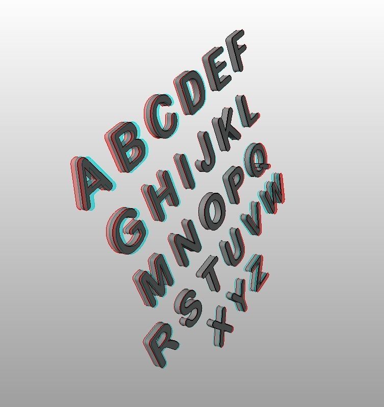 A-Z Alphabets alphabet 3D print model_7