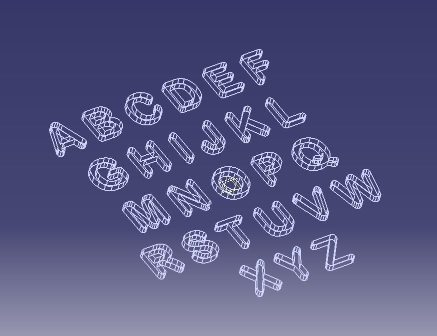 A-Z Alphabets alphabet 3D print model_3