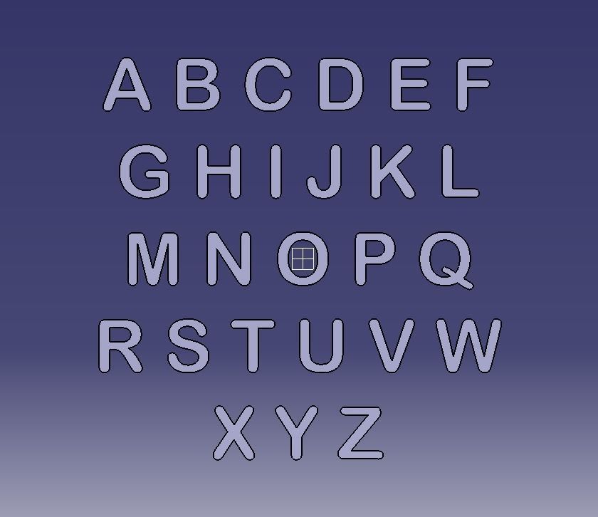 A-Z Alphabets alphabet 3D print model_5