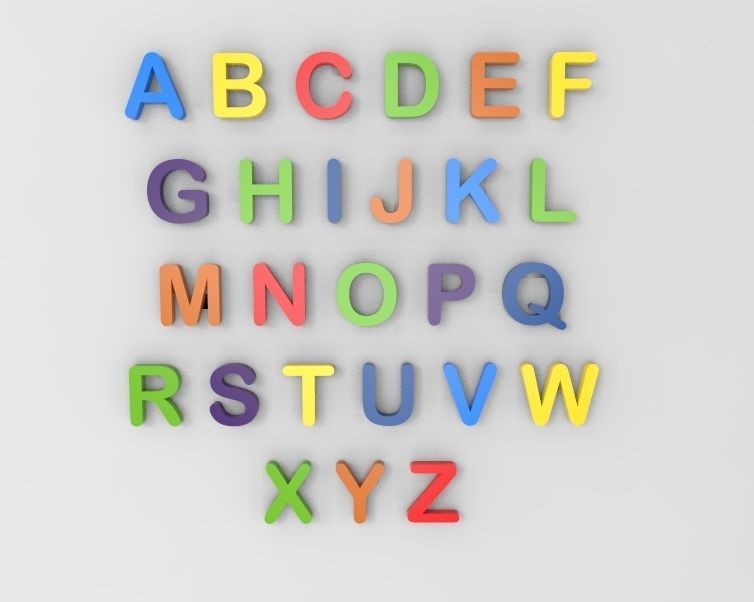 A-Z Alphabets alphabet 3D print model_13