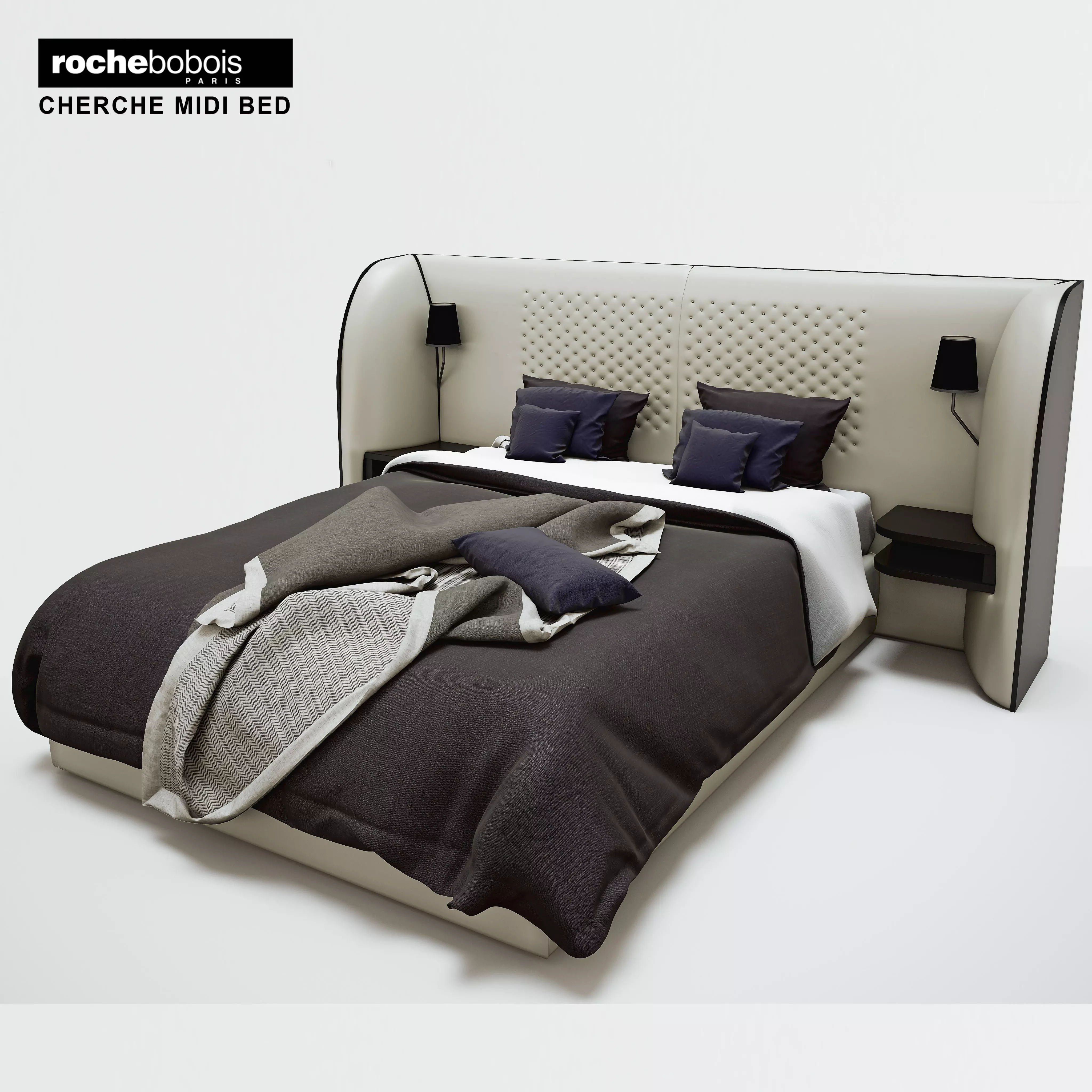 Rochebobois Cherche Midi bed 3D model_0